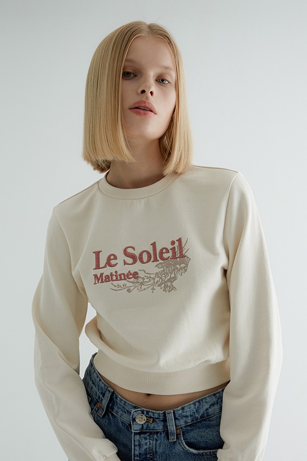 Le Soleil Matinee - 스웻셔츠 - [21FW] Luster Fruit Crop Sweat Shirt[Ivory]