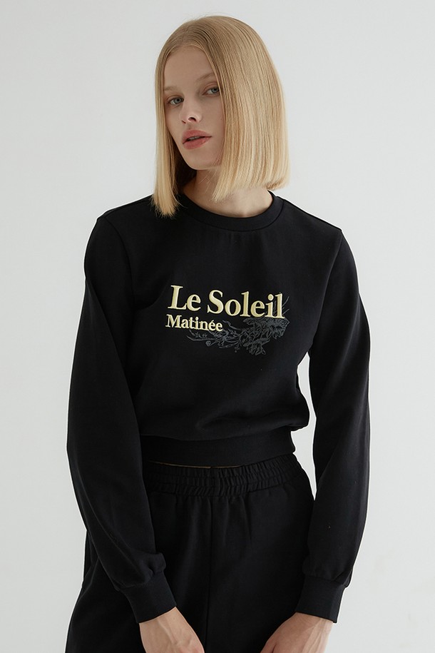 Le Soleil Matinee - 스웻셔츠 - [21FW] Luster Fruit Crop Sweat Shirt[Black]