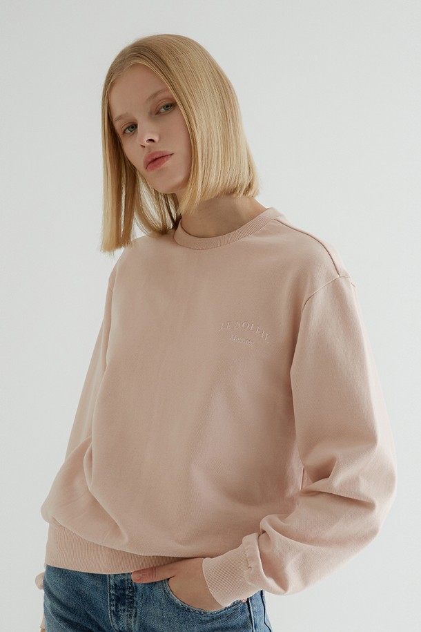 Le Soleil Matinee - 스웻셔츠 - [21FW] Luster Signature Sweat Shirt[Pink]