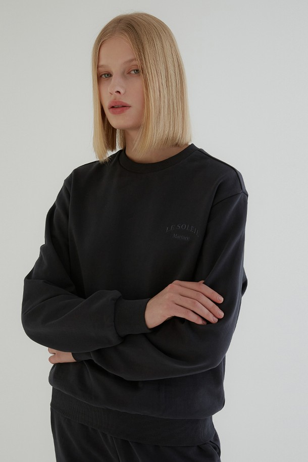 Le Soleil Matinee - 스웻셔츠 - [21FW] Luster Signature Sweat Shirt[Charcoal]