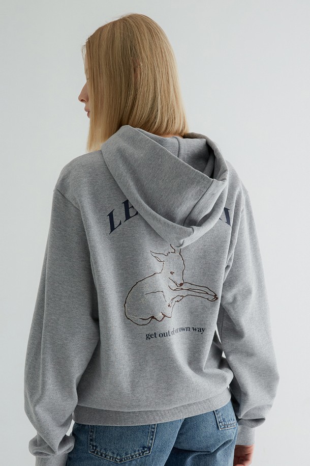 Le Soleil Matinee - 후디 - [21FW] Luster Deer Hoodie[Melange Grey]