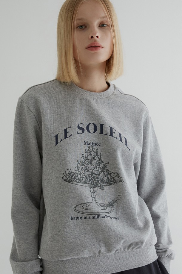 Le Soleil Matinee - 스웻셔츠 - [21FW] Super Soft Grape Sweat Shirt[Melange Grey]