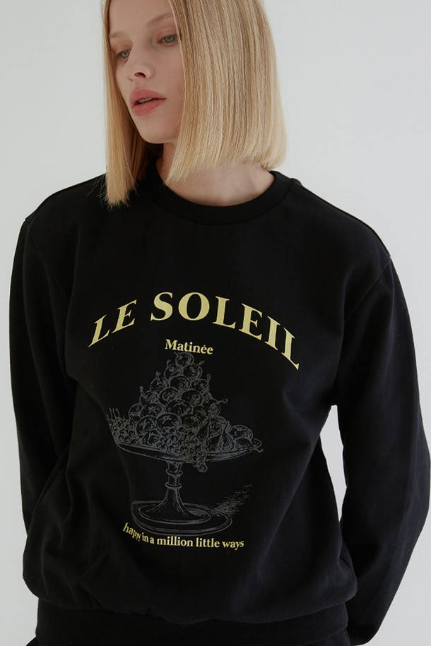 Le Soleil Matinee - 스웻셔츠 - [21FW] Super Soft Grape Sweat Shirt[Black]