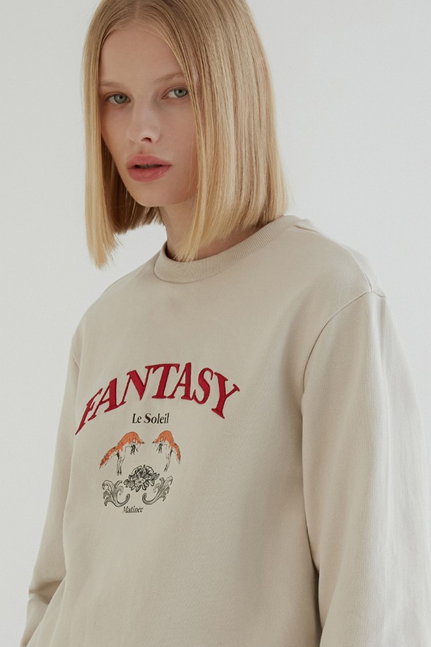 Le Soleil Matinee - 스웻셔츠 - [21FW] Super Soft Fantasy Fox Sweat Shirt[Greige]