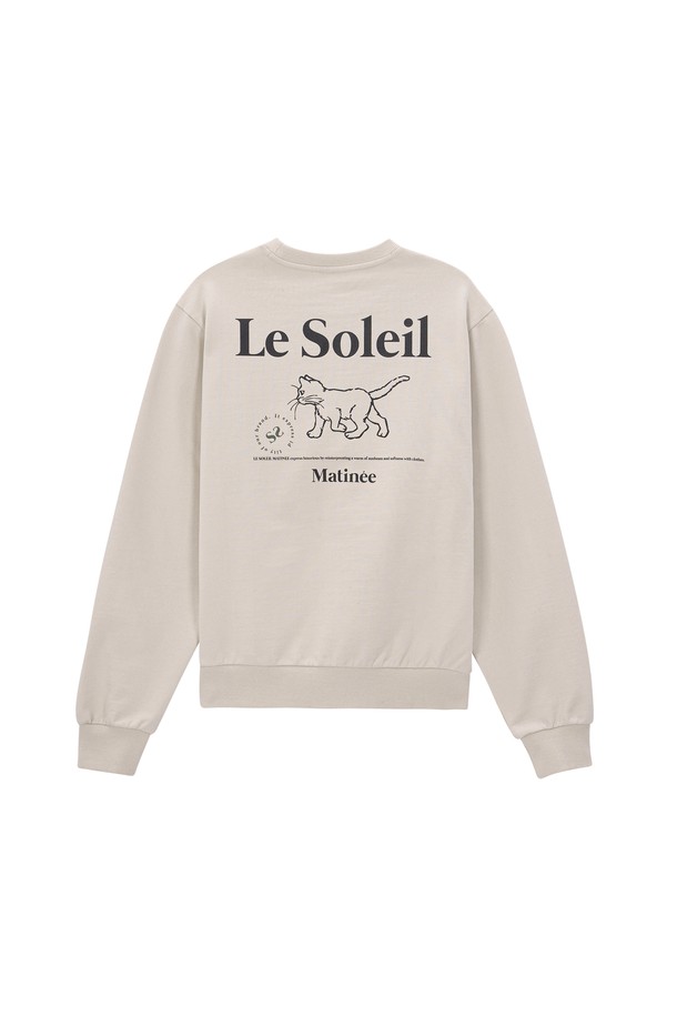 Le Soleil Matinee - 스웻셔츠 - [22SS] Luster Back Cat Sweat Shirt[BEIGE]