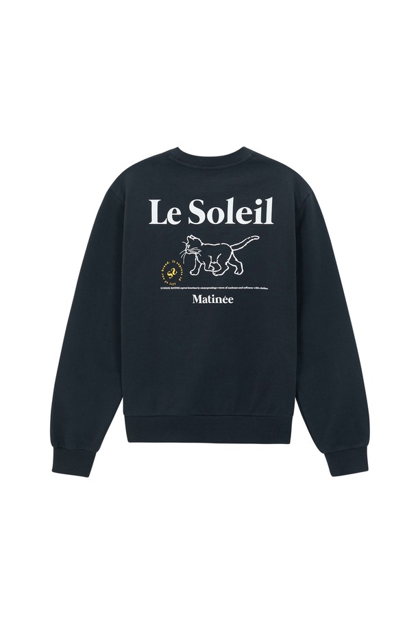 Le Soleil Matinee - 스웻셔츠 - [22SS] Luster Back Cat Sweat Shirt[CHARCOAL]