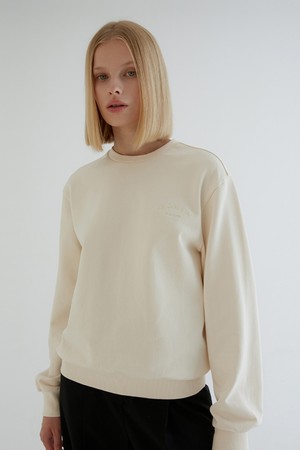 [21FW] Luster Signature Sweat Shirt[Ivory]