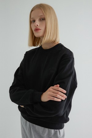 [21FW] Luster Signature Sweat Shirt[Black]