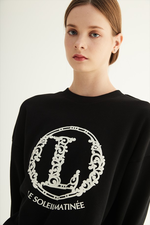 Le Soleil Matinee - 스웻셔츠 - [22FW] Luster Soleil L Point Sweat Shirts [Black]