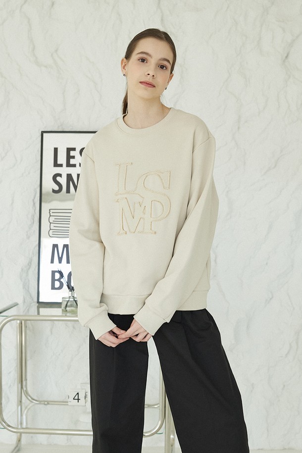 Le Soleil Matinee - 스웻셔츠 - LSM Applique Standard Sweat Shirts [GREIGE]