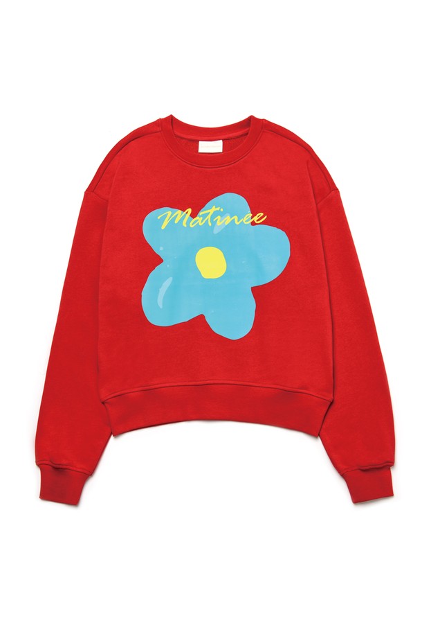 Le Soleil Matinee - 스웻셔츠 - [기모 옵션] Doodle Camellia Sweat Shirts [RED]