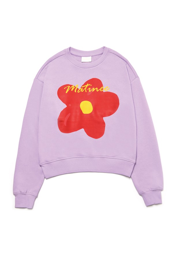 Le Soleil Matinee - 스웻셔츠 - [기모 옵션] Doodle Camellia Sweat Shirts [LAVENDER]