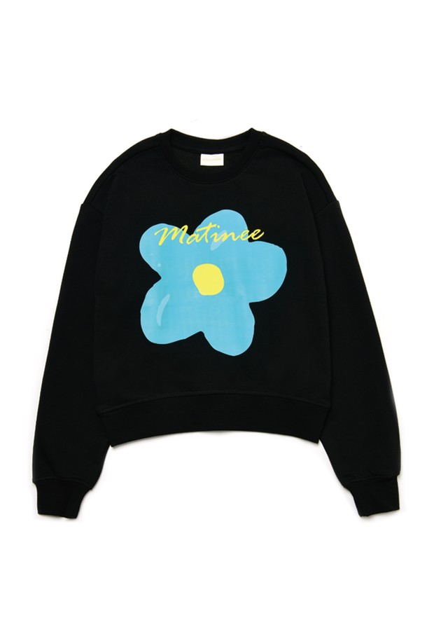 Le Soleil Matinee - 스웻셔츠 - [기모 옵션] Doodle Camellia Sweat Shirts [BLACK]