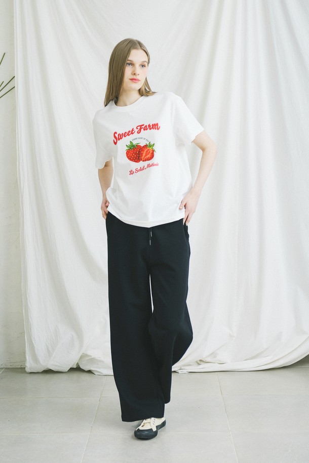 Le Soleil Matinee - 롱/미디팬츠 - Luster Semi Wide Banding Pants [BLACK]