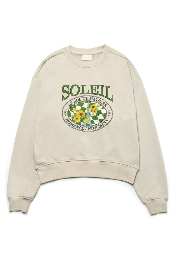 Le Soleil Matinee - 스웻셔츠 - [기모 옵션] Soleil Vintage Eiffel Sweat Shirts [GREIGE]