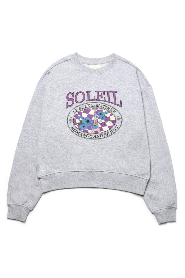 Le Soleil Matinee - 스웻셔츠 - [기모 옵션] Soleil Vintage Eiffel Sweat Shirts [MELANGE GREY]