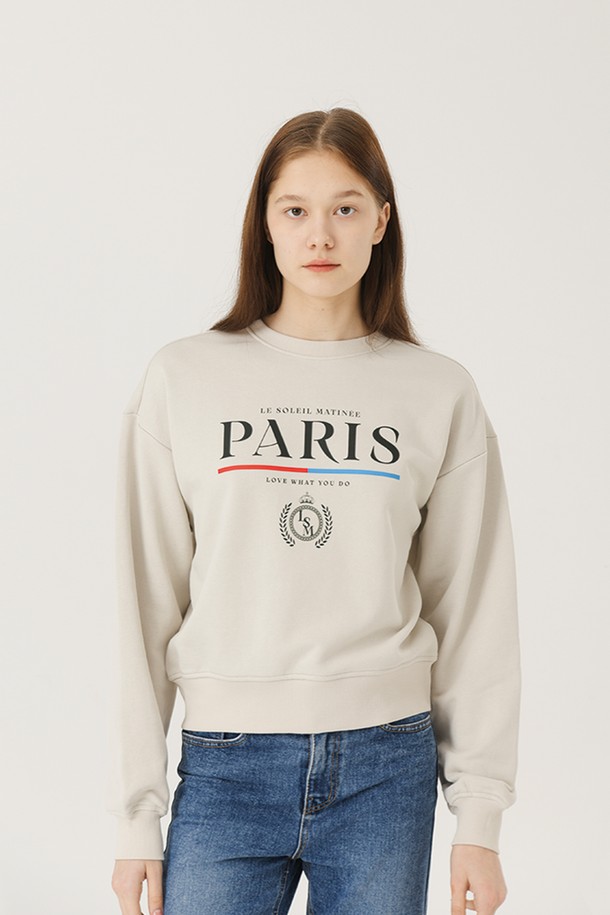 Le Soleil Matinee - 스웻셔츠 - [기모 옵션] Standard Classic Paris Sweat Shirts [GREIGE]