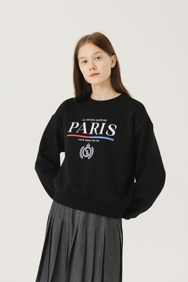 Le Soleil Matinee - 스웻셔츠 - [기모 옵션] Standard Classic Paris Sweat Shirts [BLACK]