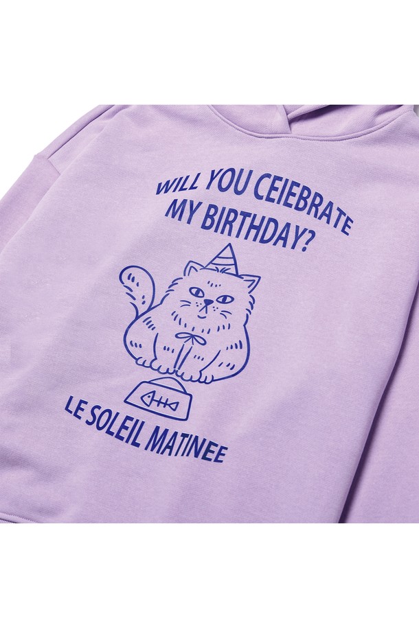 Le Soleil Matinee - 후디 - Birthday Cat Hoodies [LAVENDER]