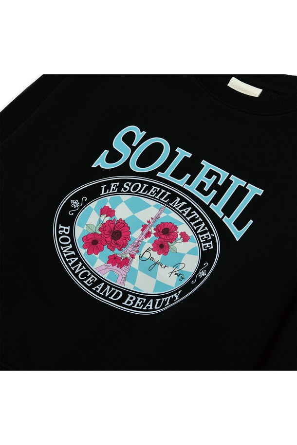 Le Soleil Matinee - 스웻셔츠 - [기모 옵션] Soleil Vintage Eiffel Sweat Shirts [BLACK]