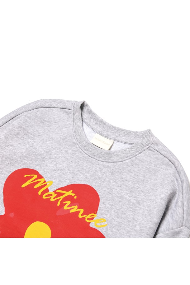 Le Soleil Matinee - 스웻셔츠 - [기모 옵션] Doodle Camellia Sweat Shirts [MELANGE GREY]