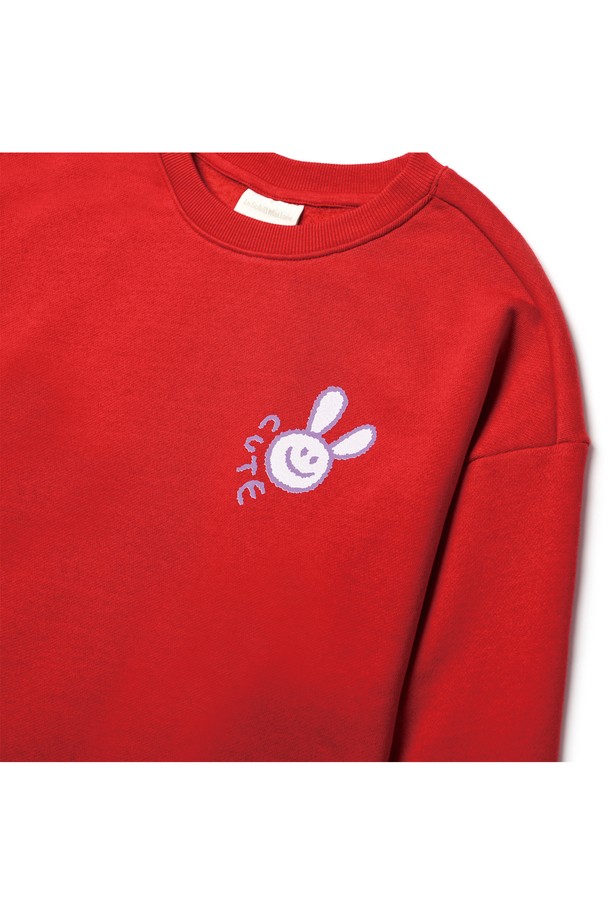 Le Soleil Matinee - 스웻셔츠 - [기모 옵션] Smiling Rabbit Sweat Shirts [RED]