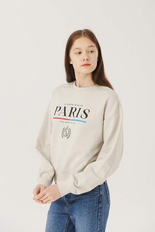 Le Soleil Matinee - 스웻셔츠 - [기모 옵션] Standard Classic Paris Sweat Shirts [GREIGE]