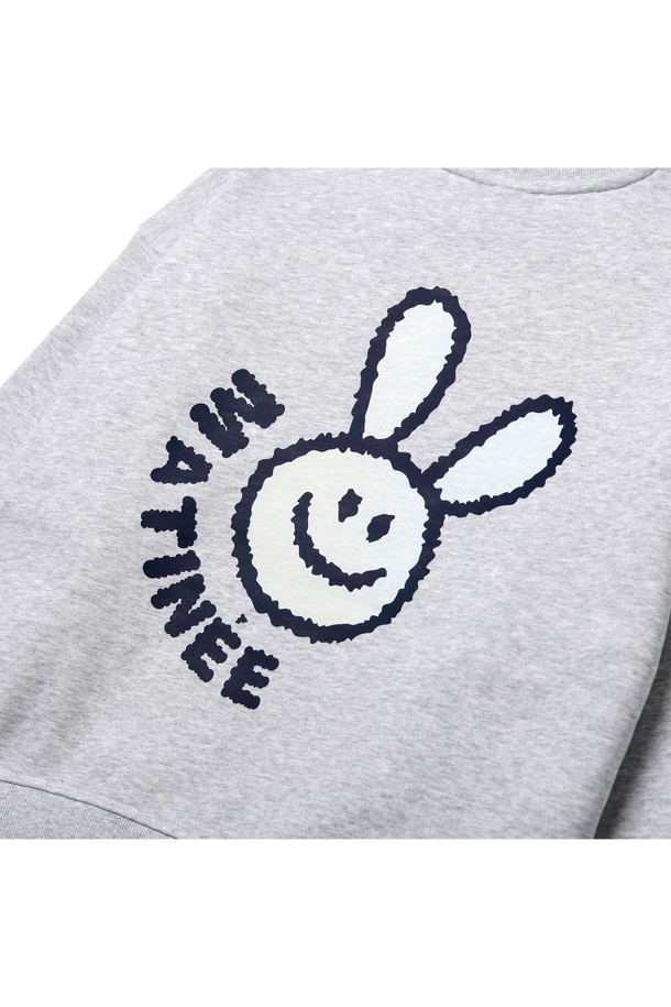 Le Soleil Matinee - 스웻셔츠 - [기모 옵션] Smiling Rabbit Sweat Shirts [MELANGE GREY]