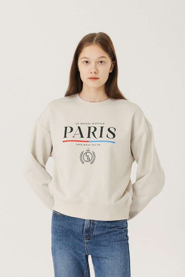 Le Soleil Matinee - 스웻셔츠 - [기모 옵션] Standard Classic Paris Sweat Shirts [GREIGE]