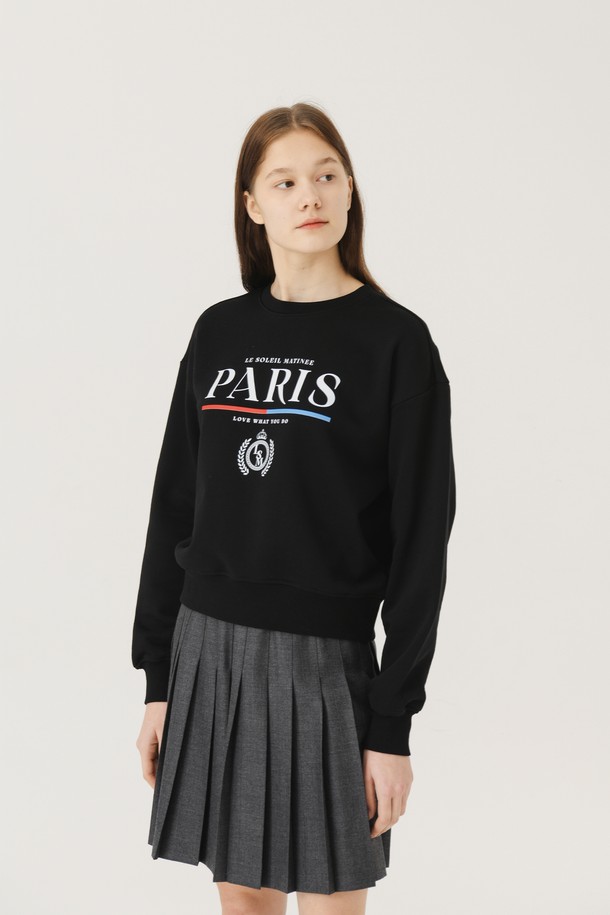 Le Soleil Matinee - 스웻셔츠 - [기모 옵션] Standard Classic Paris Sweat Shirts [BLACK]