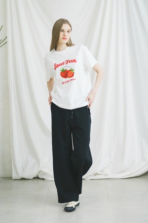 Luster Semi Wide Banding Pants [BLACK]