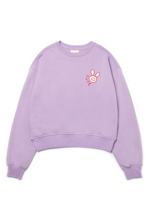 [기모 옵션] Smiling Rabbit Sweat Shirts [LAVENDER]