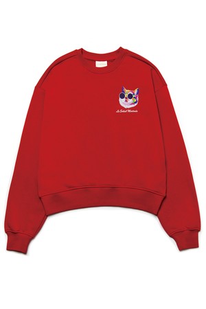 [기모 옵션] Mini Fancy Kitty Sweat Shirts [RED]