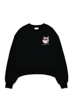 [기모 옵션] Mini Fancy Kitty Sweat Shirts [BLACK]