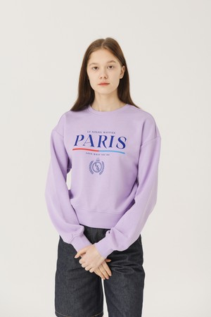 [기모 옵션] Standard Classic Paris Sweat Shirts [LAVENDER]