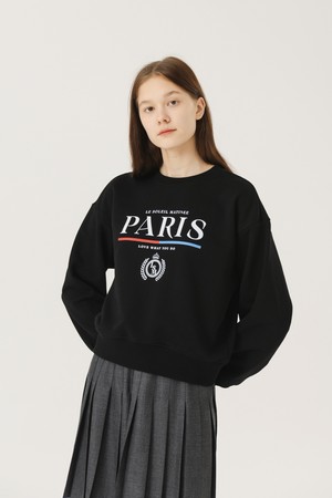 [기모 옵션] Standard Classic Paris Sweat Shirts [BLACK]