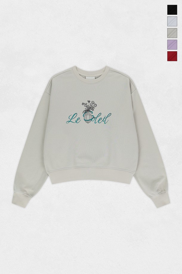 Le Soleil Matinee - 긴소매 티셔츠 - [기모 옵션] Vintage Vase Graphic Sweat Shirts (5컬러)