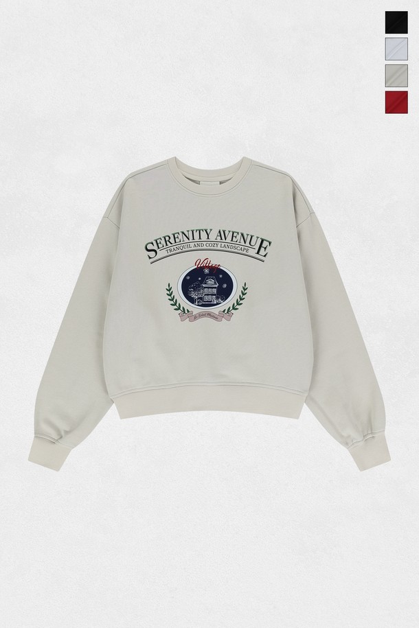 Le Soleil Matinee - 긴소매 티셔츠 - [기모 옵션] Serenity Haven Graphic Sweat Shirts (4컬러)