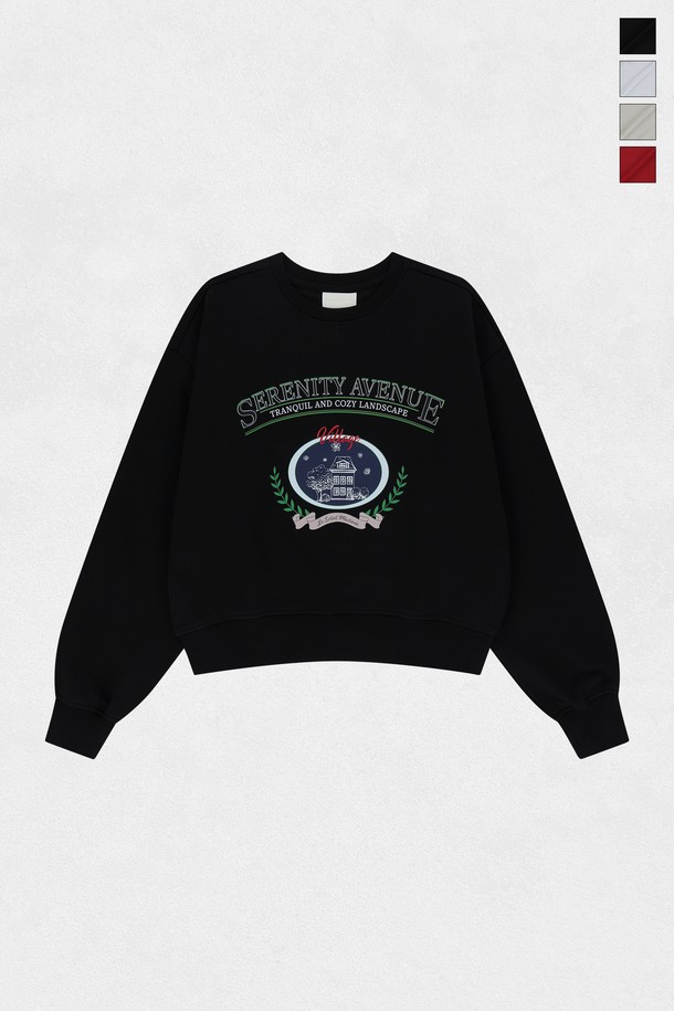 Le Soleil Matinee - 긴소매 티셔츠 - [기모 옵션] Serenity Haven Graphic Sweat Shirts (4컬러)