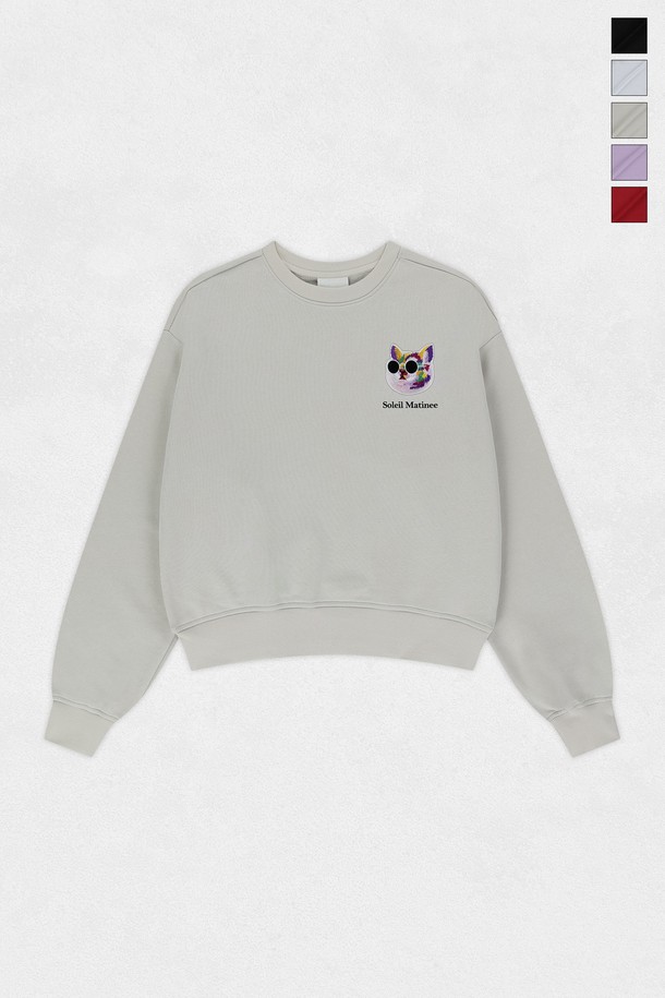 Le Soleil Matinee - 긴소매 티셔츠 - [기모 옵션] Mini Fancy Kitty Wapen Sweat Shirts (5컬러)