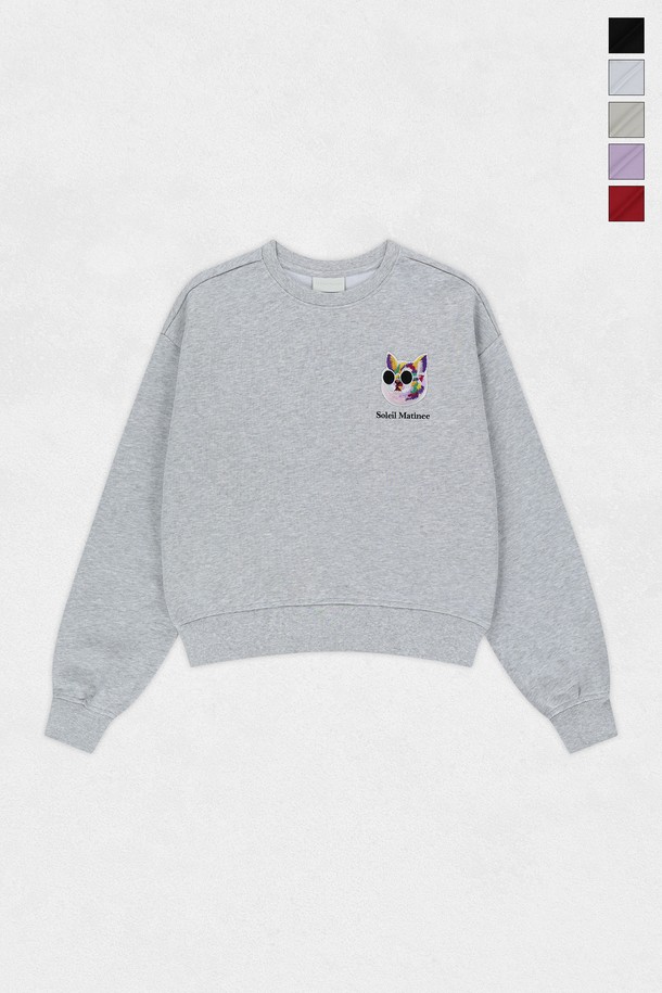 Le Soleil Matinee - 긴소매 티셔츠 - [기모 옵션] Mini Fancy Kitty Wapen Sweat Shirts (5컬러)