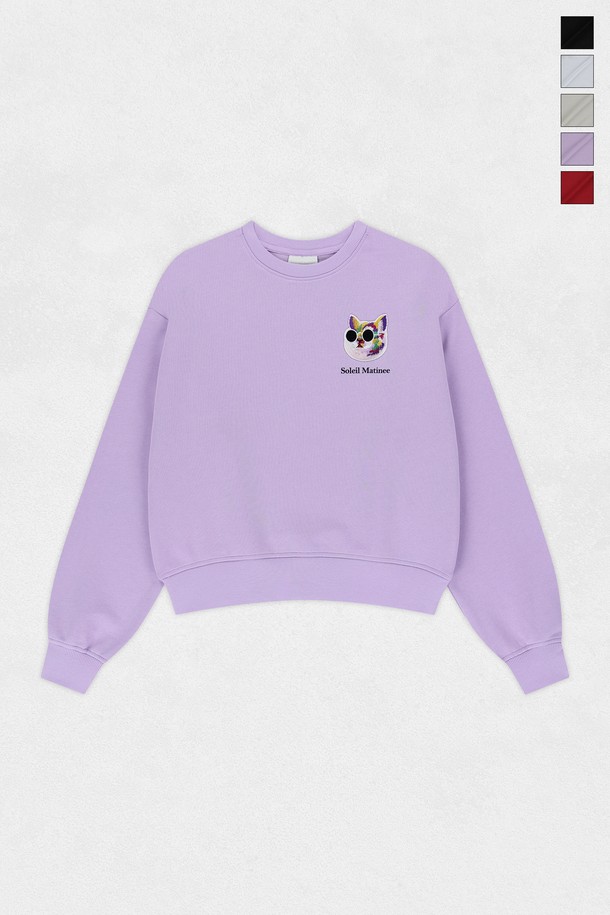 Le Soleil Matinee - 긴소매 티셔츠 - [기모 옵션] Mini Fancy Kitty Wapen Sweat Shirts (5컬러)