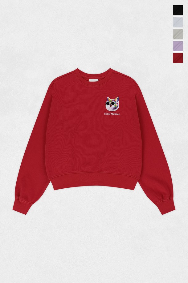 Le Soleil Matinee - 긴소매 티셔츠 - [기모 옵션] Mini Fancy Kitty Wapen Sweat Shirts (5컬러)