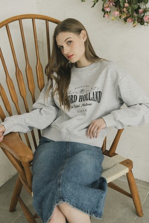 Noord Holland Rose Sweat Shirts [MELANGE GREY]