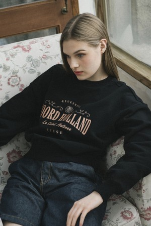 Noord Holland Rose Sweat Shirts [BLACK]