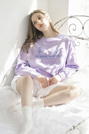 Four Flowers Sweat Shirts [LAVENDER]