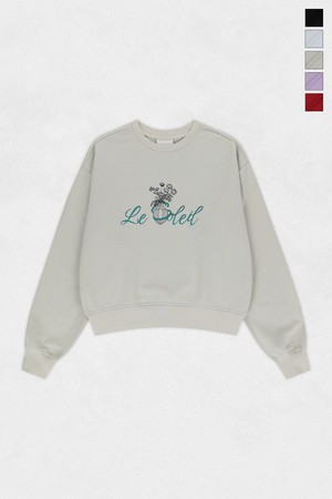 [기모 옵션] Vintage Vase Graphic Sweat Shirts (5컬러)