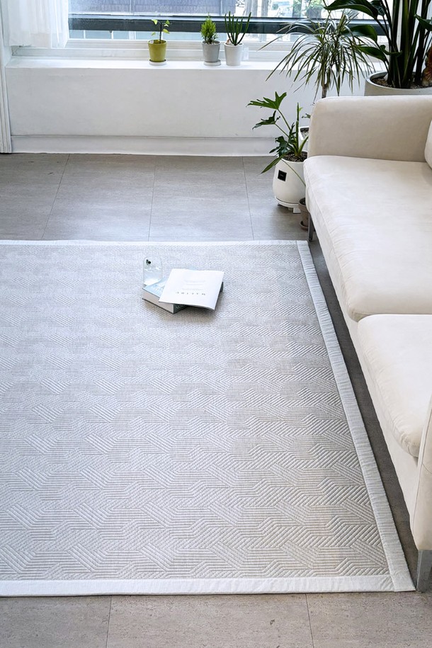 HANIL CARPET - 홈패브릭 - [한일카페트] 스노우 듀라론 쿨 냉감 여름 러그 200x300