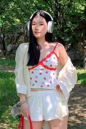 시그니처 시스루 오버핏 셔츠_옐로우