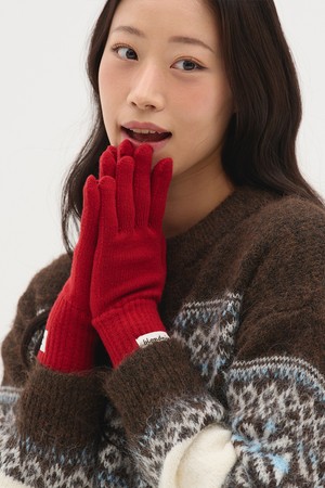 데일리 베이직 핑거홀 니트 장갑  9 COLOR